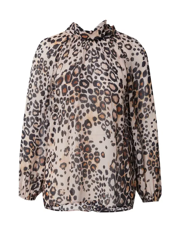 Marc Cain Marc Cain Bluza  boja devine dlake (camel) / čokolada / crna