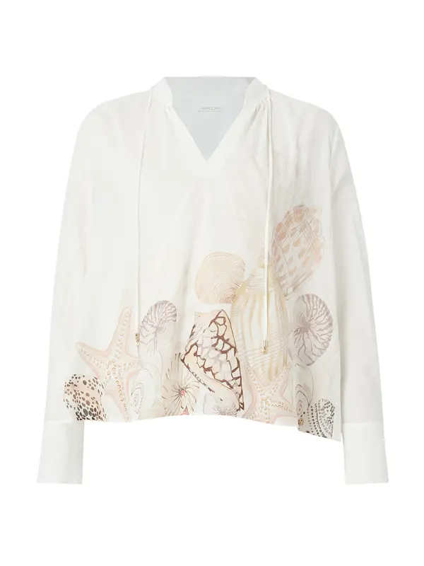 Marc Cain Marc Cain Bluza  boja pijeska / čokolada / vuneno bijela