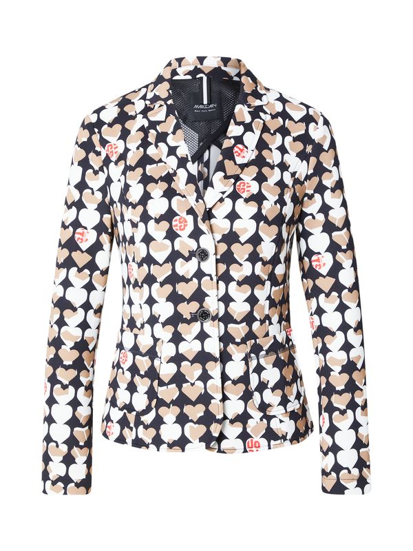 Marc Cain Marc Cain Sako  mornarsko plava / moka smeđa / crvena / bijela