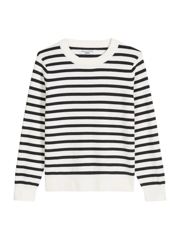 Marc O'Polo DENIM Marc O'Polo DENIM Pulover  crna / bijela
