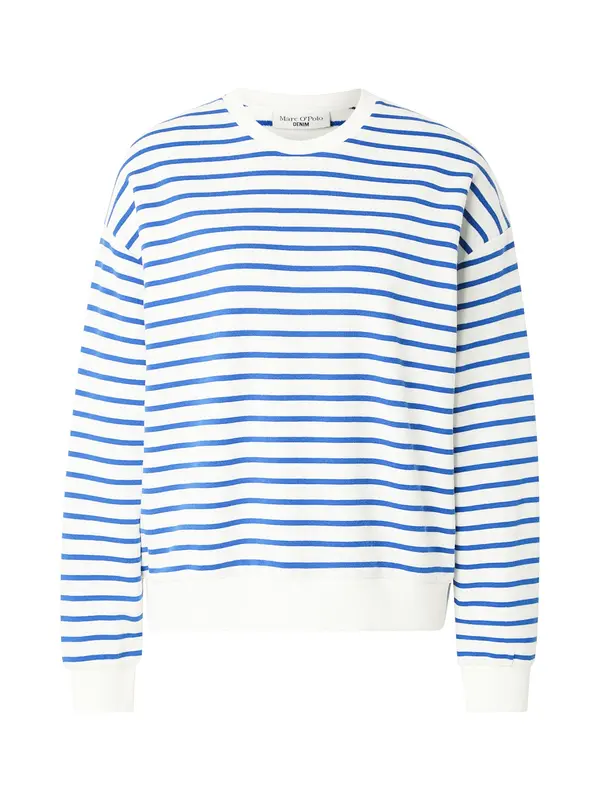 Marc O'Polo DENIM Marc O'Polo DENIM Sweater majica  plava / bijela
