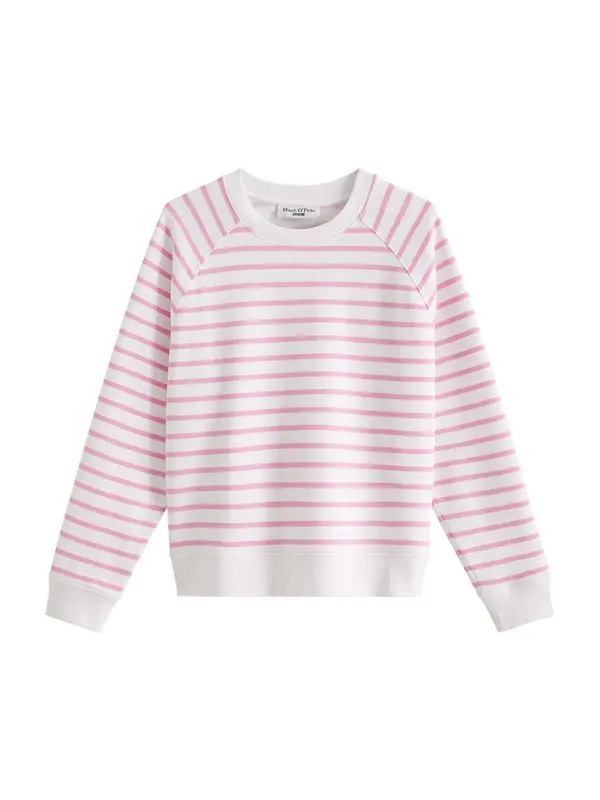 Marc O'Polo DENIM Marc O'Polo DENIM Sweater majica  svijetloroza / bijela