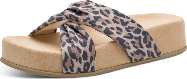 MARCO TOZZI MARCO TOZZI Natikače s potpeticom  bež / boja devine dlake (camel) / antracit siva