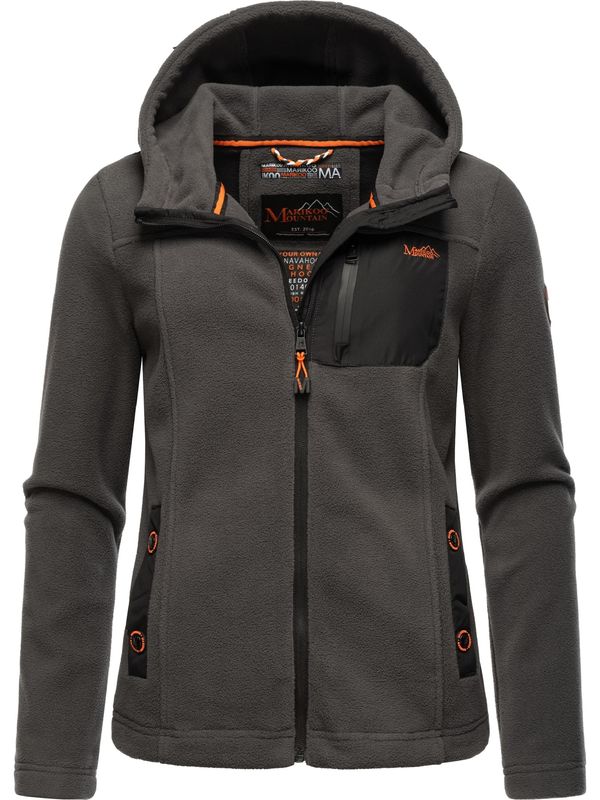 MARIKOO MARIKOO Flis jakna 'Mount Iwaki'  antracit siva / narančasta / crna