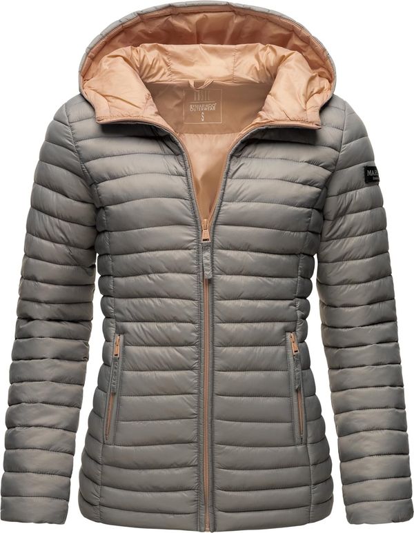 MARIKOO MARIKOO Prijelazna jakna 'Asraa'  dimno siva / pastelno narančasta