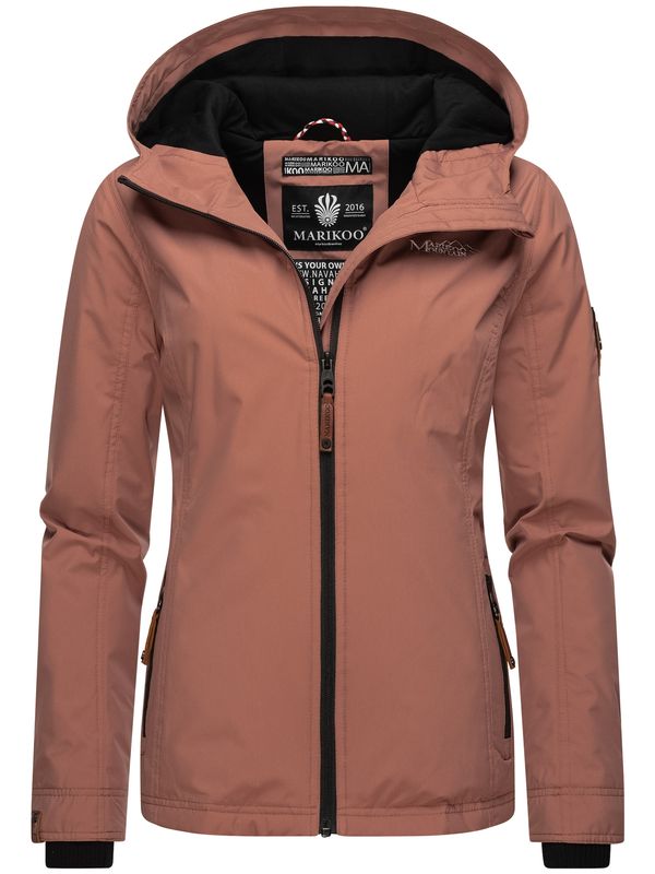 MARIKOO MARIKOO Prijelazna jakna 'Brombeere'  svijetlosmeđa / crna