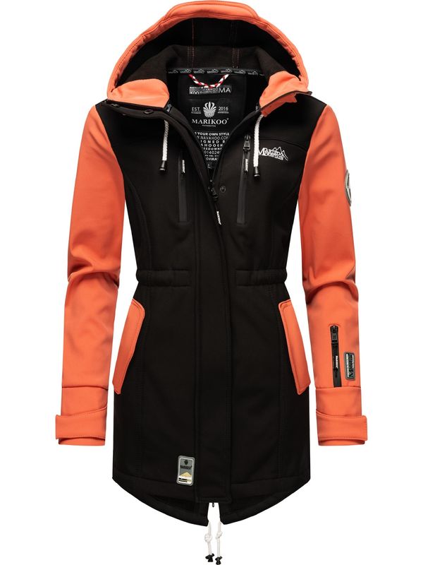 MARIKOO MARIKOO Tehnički kaput 'Zimtzicke'  breskva / crna / bijela