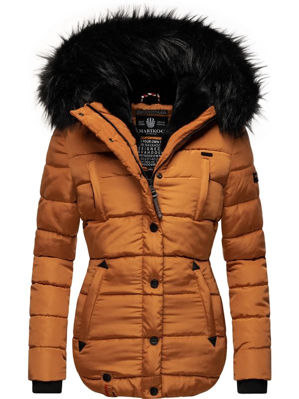 MARIKOO MARIKOO Zimska jakna 'Lotusblüte'  konjak / crna
