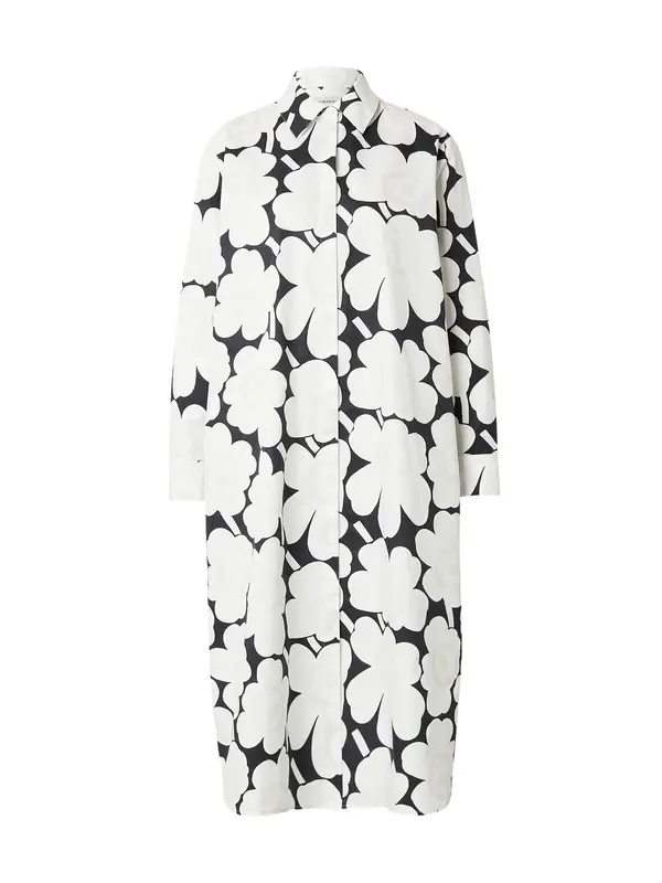 Marimekko Marimekko Košulja haljina 'RUNOELMA UNIKKO'  svijetlobež / crna / bijela