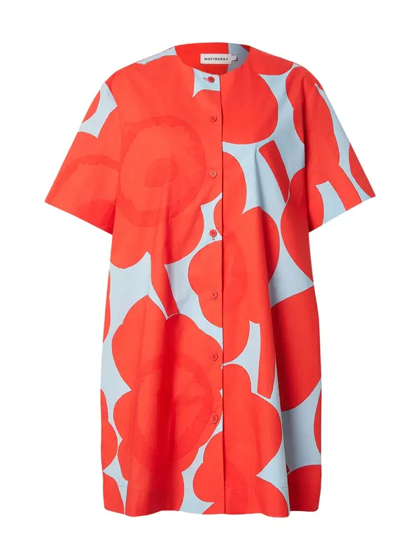 Marimekko Marimekko Košulja haljina 'TAITAVUUS UNIKKO'  svijetloplava / crvena