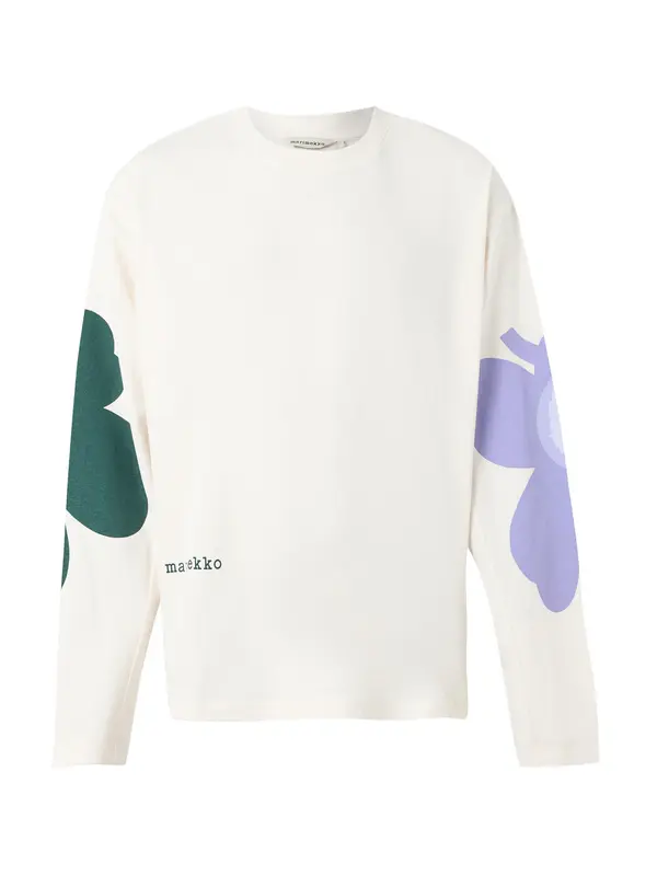 Marimekko Marimekko Majica 'UNIKKO'  tamno zelena / svijetloljubičasta / prljavo bijela