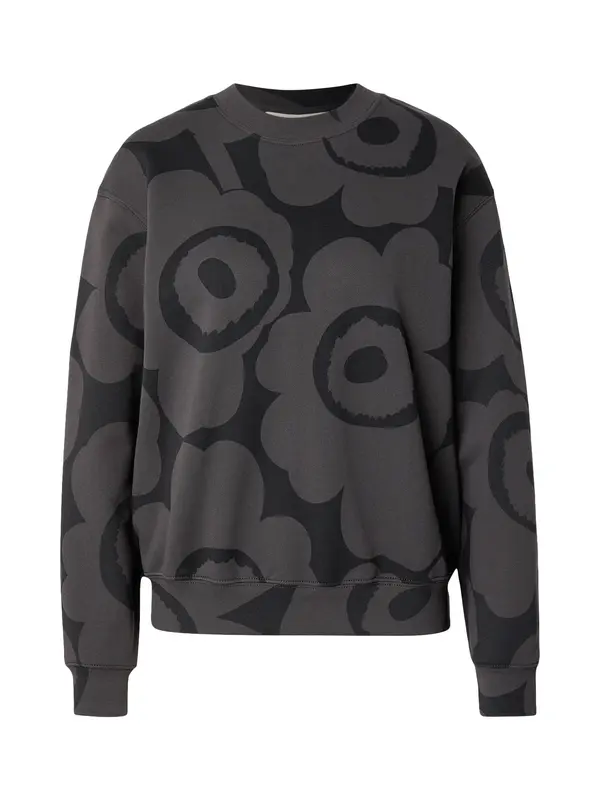 Marimekko Marimekko Sweater majica 'LEIOT'  tamo siva / crna