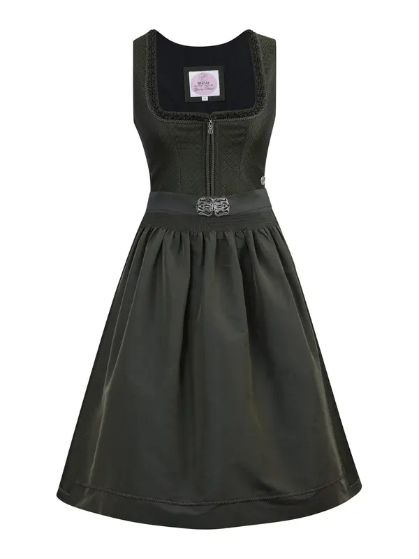 MARJO MARJO Dirndl 'Eschau'  maslinasta / tamno zelena