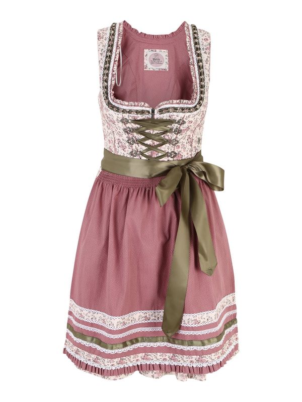 MARJO MARJO Dirndl 'Natalia'  bež / kaki / rosé / prljavo roza