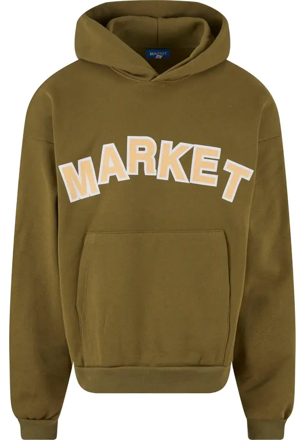 MARKET MARKET Sweater majica 'Expansion'  pijesak / maslinasta