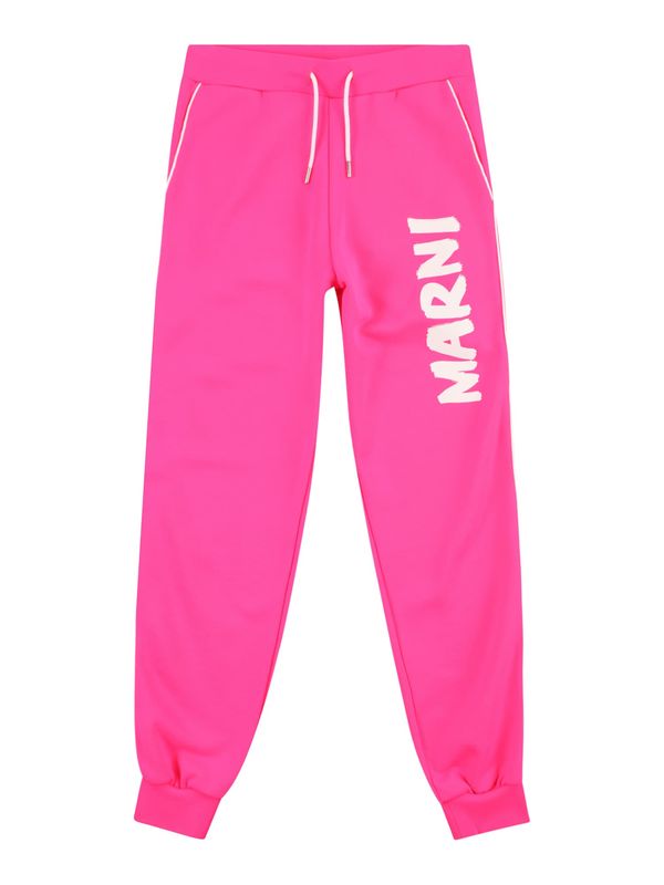 Marni Marni Hlače  neonsko roza / bijela