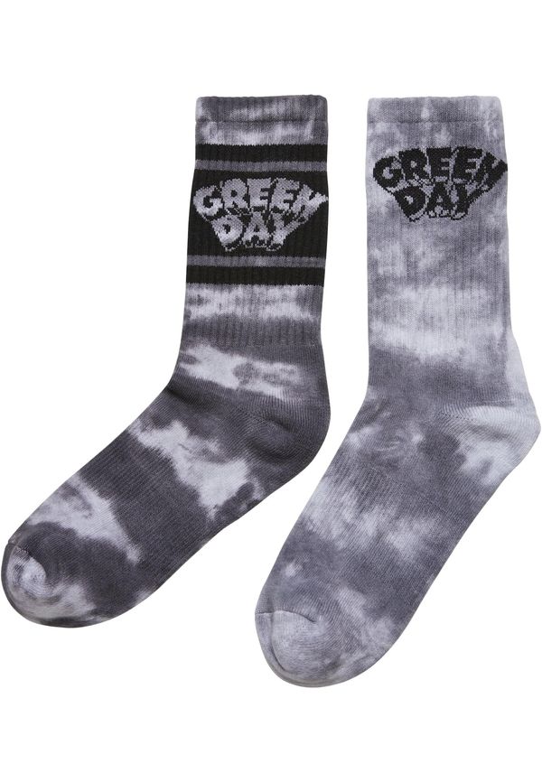 Merchcode Merchcode Čarape 'Green Day Tie Die'  siva / crna / bijela