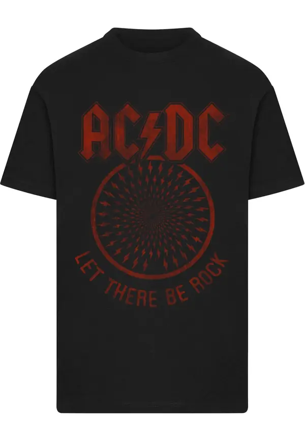 Merchcode Merchcode Majica 'ACDC Let There Be Rock'  tamno crvena / crna