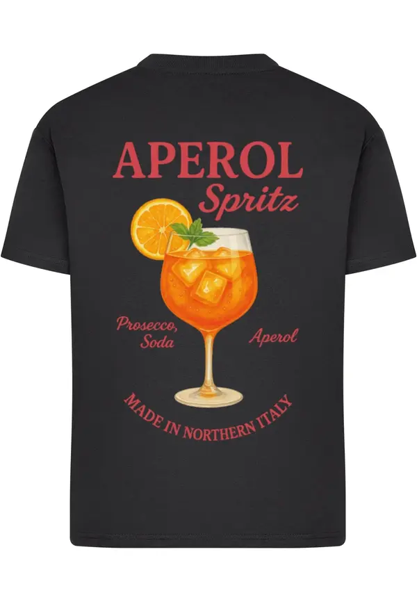 Merchcode Merchcode Majica 'Aperol Spritz'  narančasta / crvena / crna