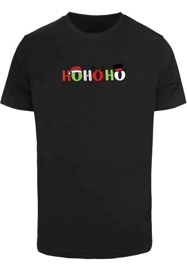 Merchcode Merchcode Majica 'Christmas Ho Ho Ho'  svijetlozelena / crvena / crna / bijela