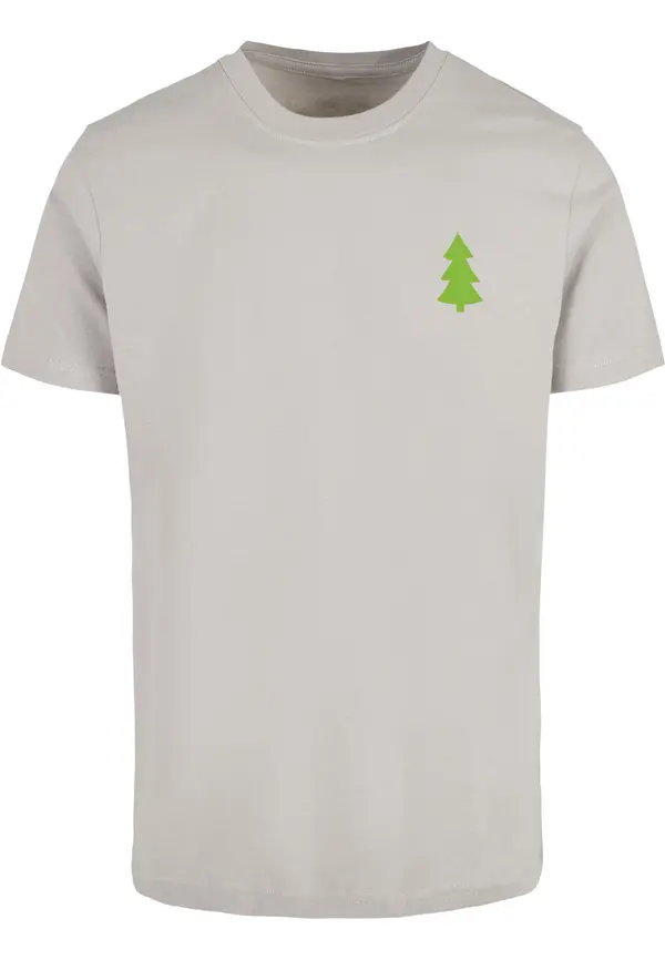 Merchcode Merchcode Majica 'Christmas Vibes'  siva / zelena / crvena