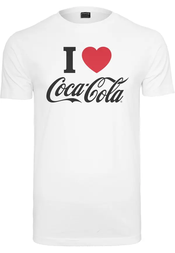 Merchcode Merchcode Majica 'Coca Cola I Love Coke'  crvena / crna / bijela