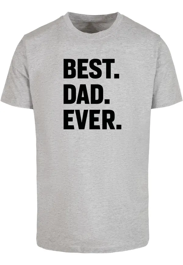 Merchcode Merchcode Majica 'Fathers Day - Best Dad Ever'  siva / crna
