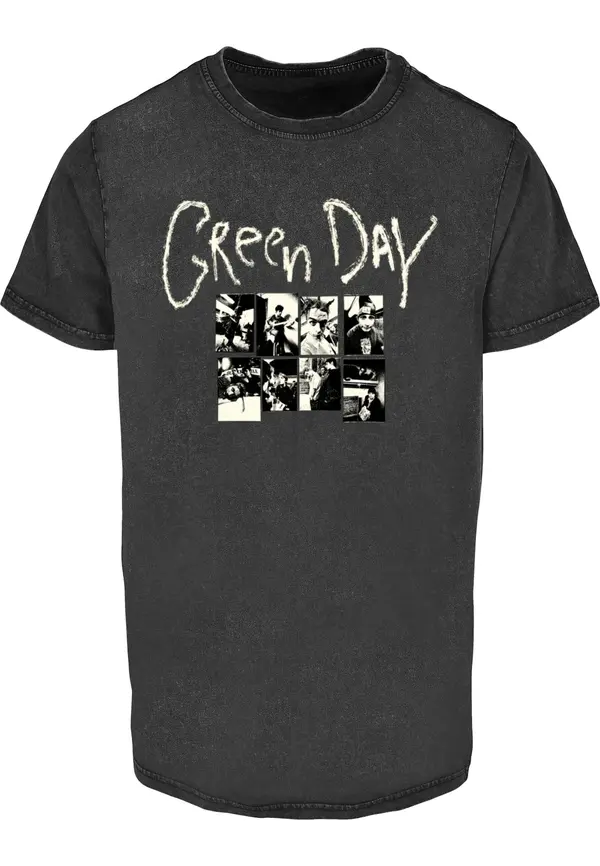 Merchcode Merchcode Majica 'Green Day Collage'  crna / bijela