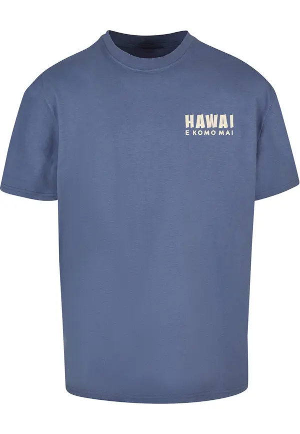 Merchcode Merchcode Majica 'Hawai'  svijetlobež / safirno plava