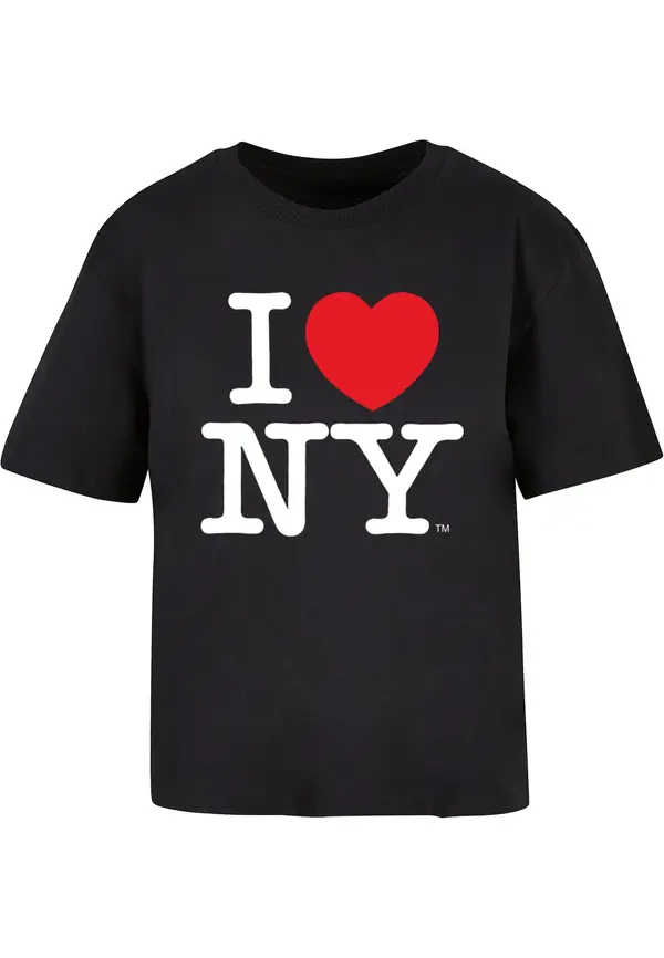 Merchcode Merchcode Majica 'I Love NY'  krvavo crvena / crna / bijela