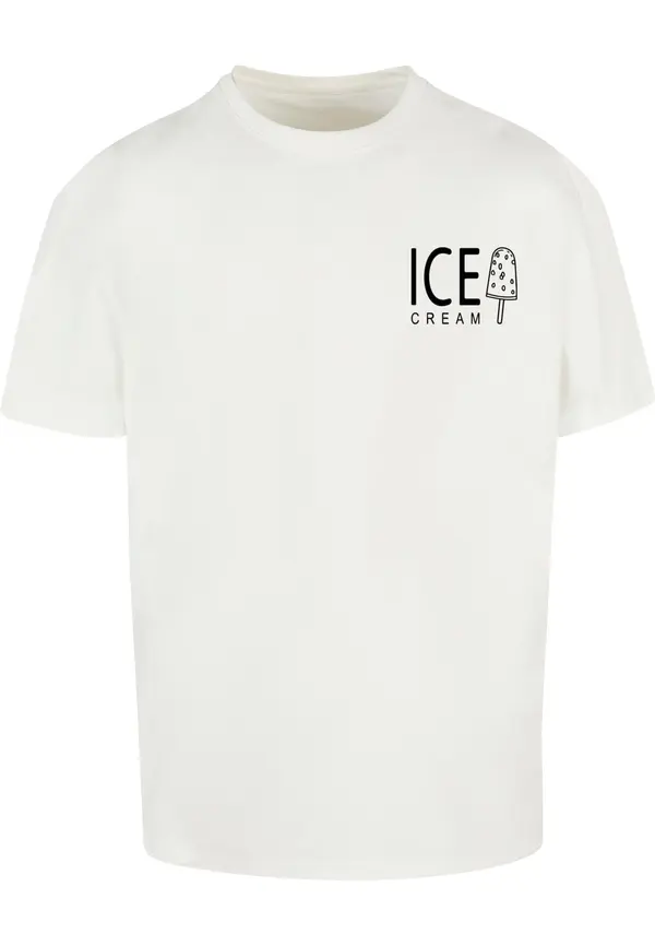 Merchcode Merchcode Majica 'Ice Cream'  crna / bijela