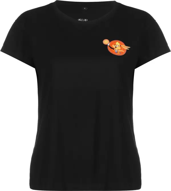 Merchcode Merchcode Majica 'Lola'  pastelno žuta / narančasto crvena / crna / bijela