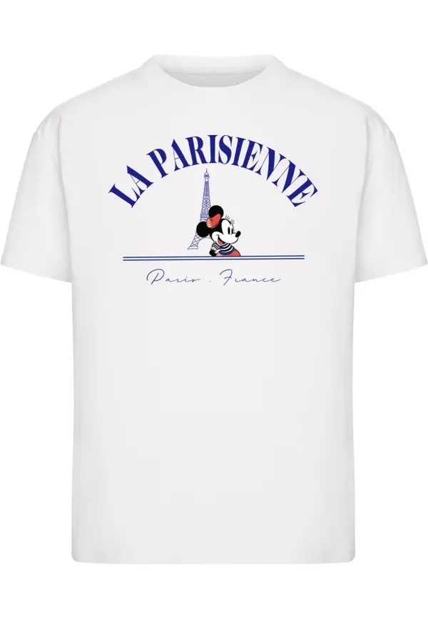 Merchcode Merchcode Majica 'Minnie La Parisienne'  plava / crvena / crna / bijela