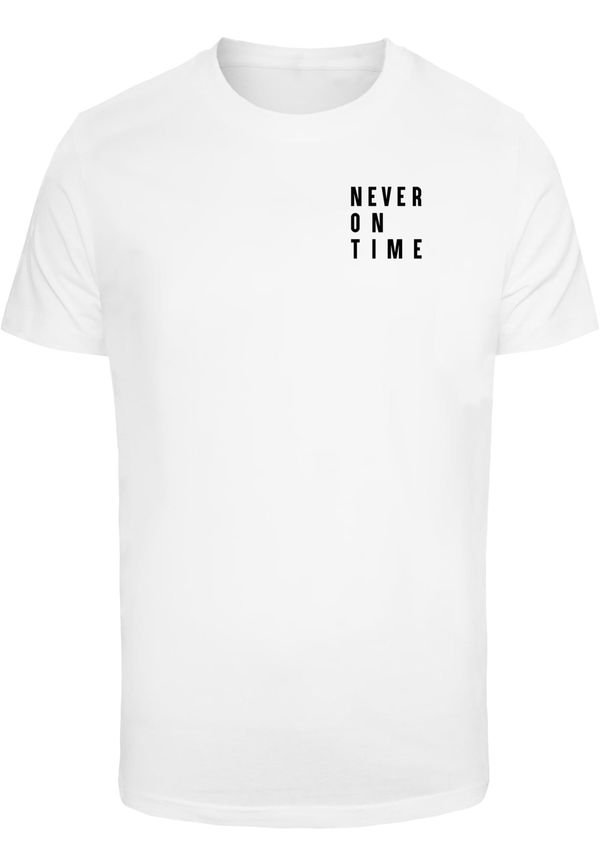 Merchcode Merchcode Majica 'Never On Time'  crna / bijela