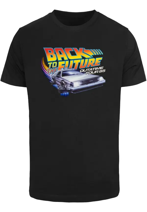 Merchcode Merchcode Majica 'Outatime 85'  azur / pastelno ljubičasta / narančasta / crna