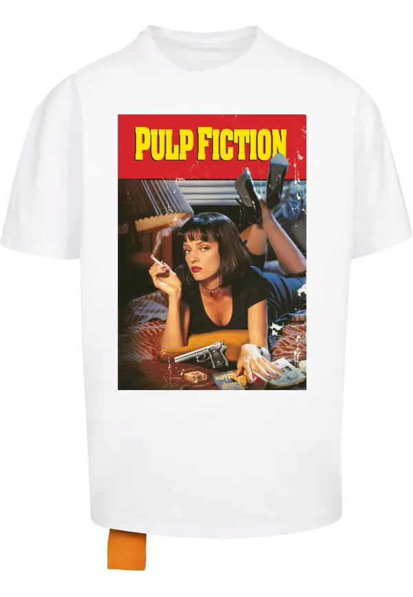 Merchcode Merchcode Majica 'Pulp Fiction Poster'  svijetlosmeđa / krvavo crvena / crna / bijela