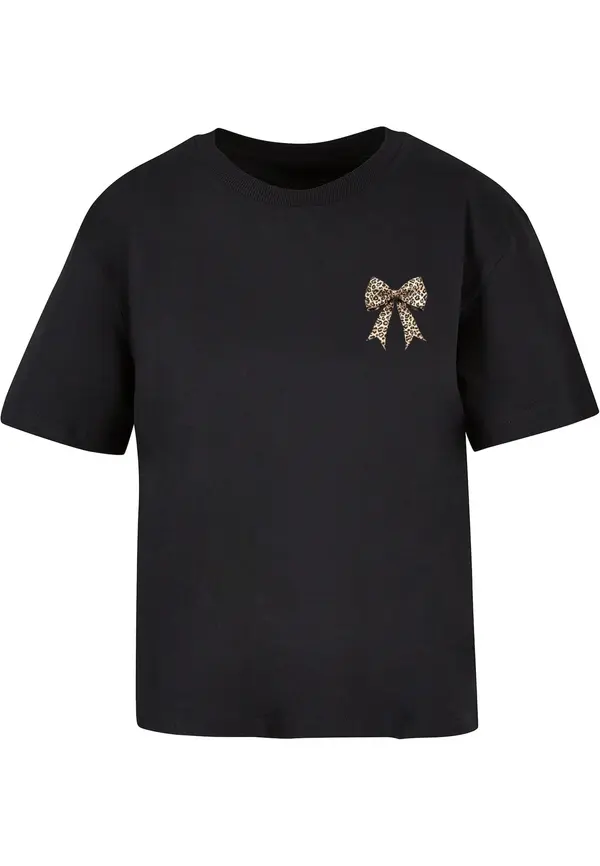 Merchcode Merchcode Majica 'Ribbon'  bež / svijetlosmeđa / crna
