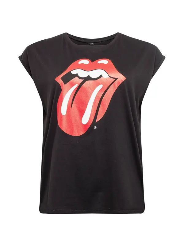 Merchcode Merchcode Majica 'Rolling Stones Tongue'  crvena / crna / bijela