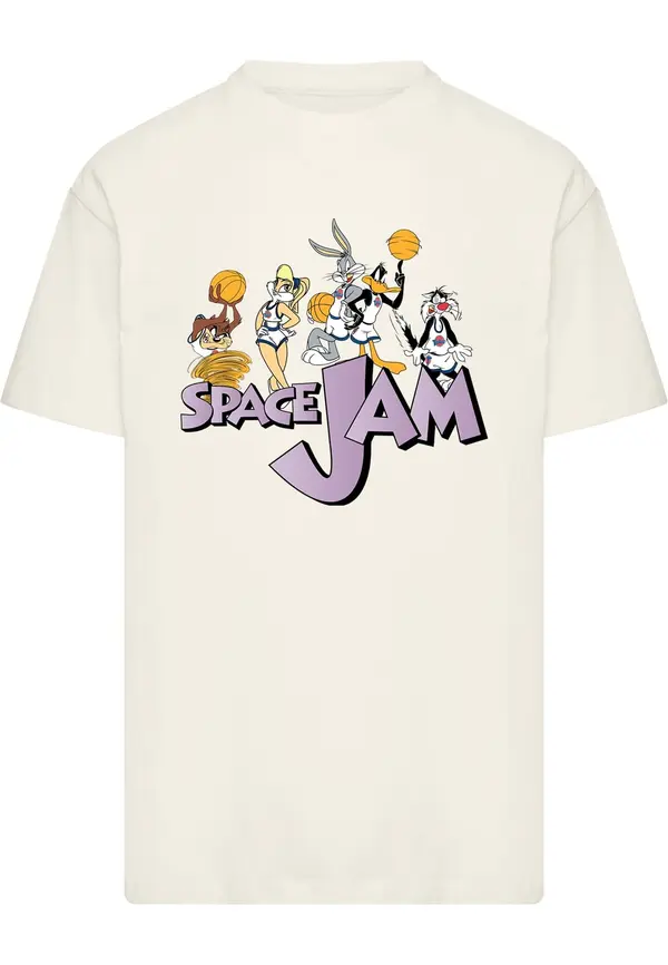 Merchcode Merchcode Majica 'Space Jam Group'  pijesak / tamo žuta / siva / ljubičasta