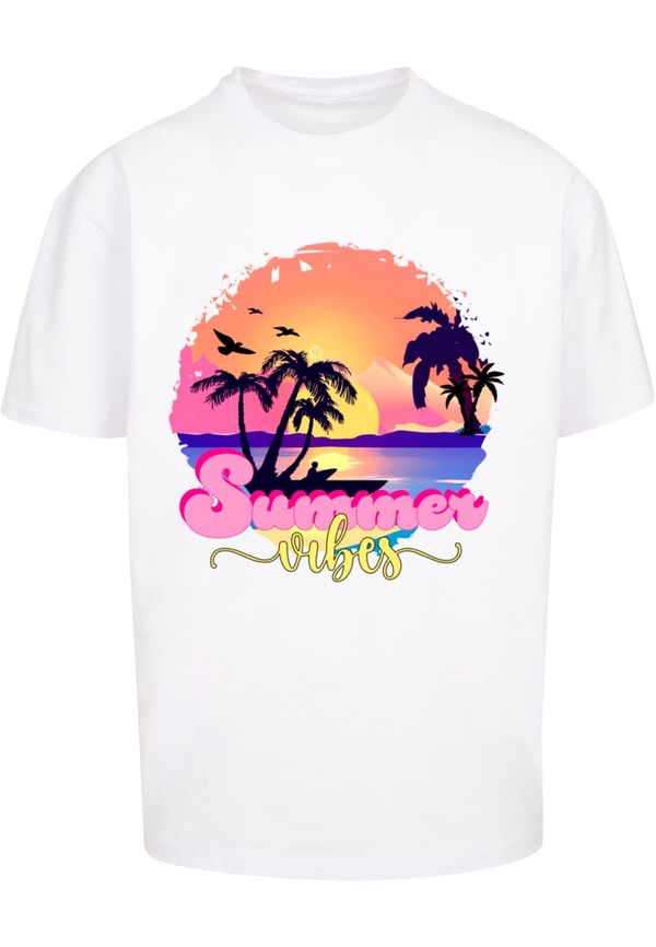 Merchcode Merchcode Majica 'Summer Vibes Sunset'  miks boja / bijela