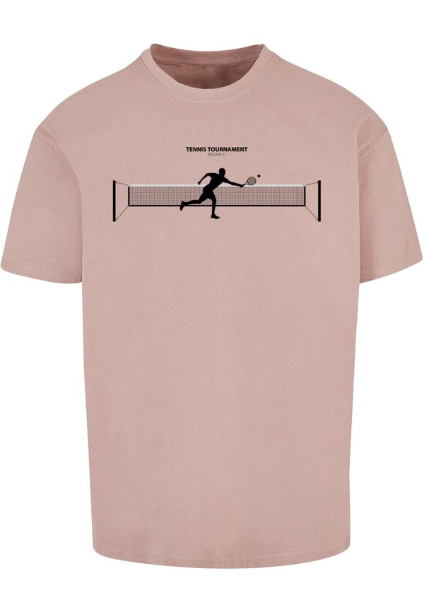 Merchcode Merchcode Majica 'Tennis Round 1'  tamno roza / crna