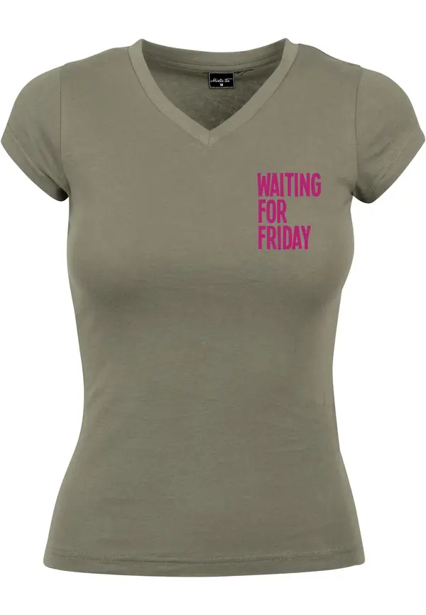 Merchcode Merchcode Majica 'Waiting For Friday'  kaki / tamno roza
