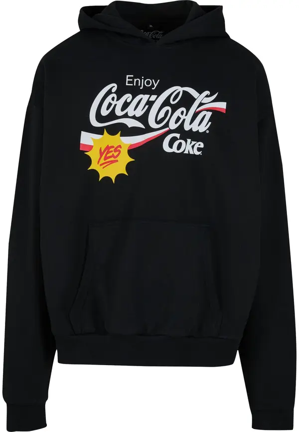 Merchcode Merchcode Sweater majica 'Coca Cola Refreshed'  žuta / crna / bijela