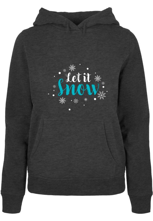 Merchcode Merchcode Sweater majica 'Let it snow'  plava / antracit siva / bijela
