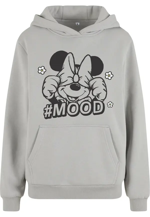 Merchcode Merchcode Sweater majica 'Minnie Mouse Mood'  siva / crna / bijela