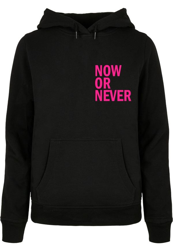 Merchcode Merchcode Sweater majica 'Now Or Never'  roza / crna
