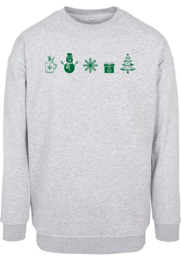 Merchcode Merchcode Sweater majica  siva / zelena