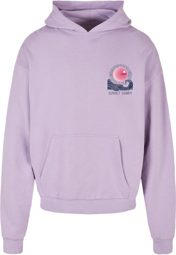 Merchcode Merchcode Sweater majica 'Sunset Charm'  lavanda / roza / crna
