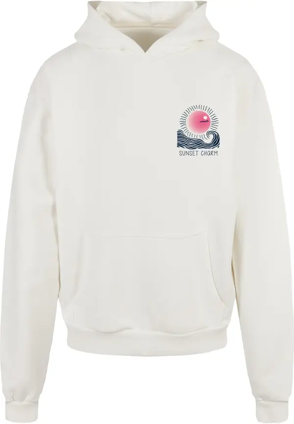 Merchcode Merchcode Sweater majica 'Sunset Charm'  roza / crna / bijela