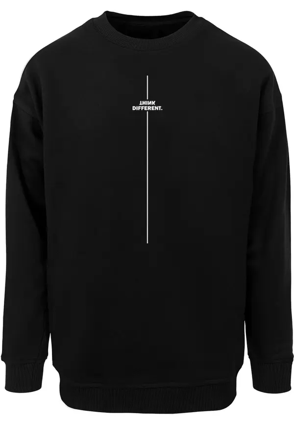 Merchcode Merchcode Sweater majica 'Think Different'  crna / bijela